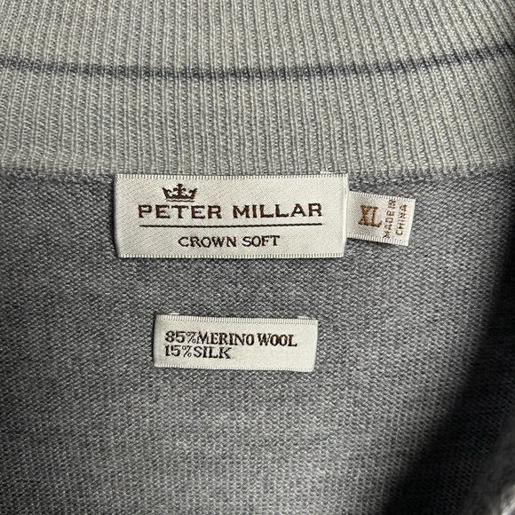 PETER MILLAR CROWN SOFT MERINO-SILK QUARTER-ZIP SWEATER - Picture 3 of 6